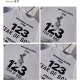 Present Angel T Shirt Foot of God Printed Loose Short Sleeve T-shirt