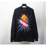 Palm Angels Angels Letter Print Sweatshirt Men's and Women's Casual High Street Loose Pullover