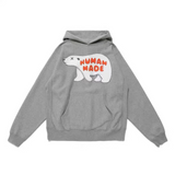 Human Made Hoodie Polar Bear Pattern Hooded Fleece Lined Sweater