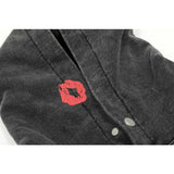 Present Hoodie Jumping Woman Vintage Print Distressed Hooded Sweater