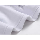J Shaped Jeans Men's Jeans Ripped White Slim-Fit Straight Trousers