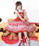 Gothic Lolita Harajuku Style Clothing Suspender Skirt Ice Cream Rabbit JSK Lovely Soft Cute Dress for Women