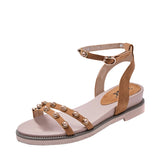 Nude Wide Fit Block Heels Roman Sandals