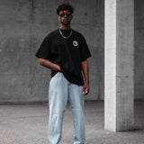 Present Angel T Shirt Letter Angel Badge Vintage Loose T-shirt