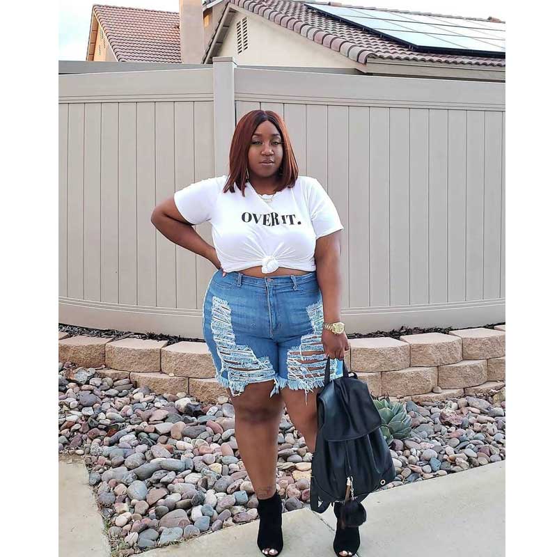 Women Plus Size Jeans Summer Women's Pencil Pants