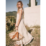 Women Dresses Casual Fashionable Embroidered Suspender Long Sexy Maxi Dress