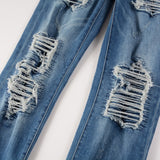 Amiri Jeans Casual Hip Hop Wash Splash-Ink Painted Slim Jeans Casual Fashionable 6513