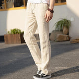 Linen Pants Straight Leg Pants Spring Summer Casual Pants Trendy Loose Straight
