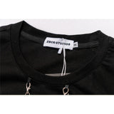 Men's T Shirt Summer Casual Tops Printed Short Sleeve T-shirt Men's Necklace Decorative Half Sleeve High Street Fashionable Half Sleeve