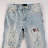 Amiri Jeans Casual Hip Hop Wash Splash-Ink Painted Slim Jeans Casual Fashionable 6589