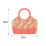 Bubble Pop Handbag Large Handbag Silicone Toy Press Bubble Music Bag Storage Bag