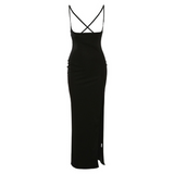 Music Festivals Rave Outfits Dress Backless Sexy Slit Slim Dress for Women