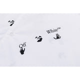 Off White T shirt Formal Shirt Spring and Summer Printed Shirt for Men and Women