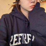 Harvard Sweatshirt Retro Alphabet Hooded Fleece Lined Sweater