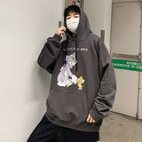 Tom and Jerry Hoodie Orange Milk Color Sweater Sports Top
