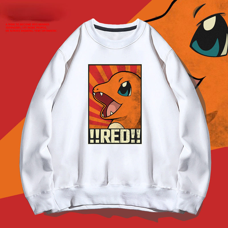 Men and Women Pokemon Pikachu Hoodie Pikachu round Neck Sweater