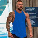 Man Tanks Men's round Neck Vest Summer Cotton