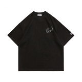 Blackair T Shirt Blackair Spring/Summer New Short Sleeve Men's American Retro Street Loose Bottoming Shirt Printed Suede Short Sleeve