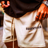 Fog Short Men's Hip Hop FG Double Line Mesh Shorts Drawstring Breathable and Loose Fear Of God