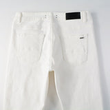 Amiri Jeans Casual Hip Hop Wash Splash-Ink Painted Slim Jeans Casual Fashionable 7592