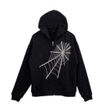 Men Spider Hoodie Loose Hooded Sweater Winter Zipper