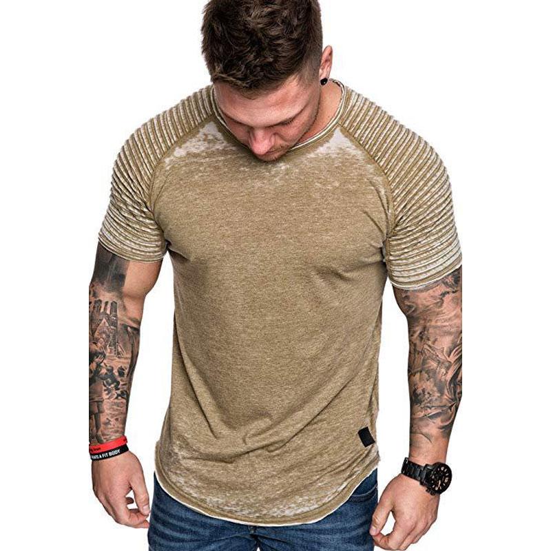 Tactics Style T Shirt for Men Men Casual Solid Color T-shirt Casual Sports Fashion Short Sleeve T-shirt