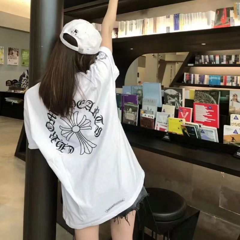 CHH Chrome Heart T Shirt Spring/Summer Printed Short-Sleeved T-shirt Men's and Women's Tops