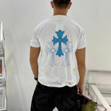 CHH Chrome Heart T Shirt Spring and Summer Frosted Printed round Neck Short Sleeve T-shirt for Men and Women