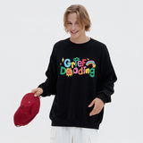 Rrr123 Sweatshirt round Neck Sweater Men's Loose Puff Print Couple