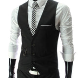 Tuxedo Vests Suit Vest Men's Casual Pony Vest Versatile