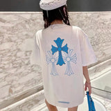 CHH Chrome Heart T Shirt Spring and Summer Frosted Printed round Neck Short Sleeve T-shirt for Men and Women