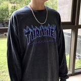 Thrasher Hoodie Loose Hooded Sweater for Men and Women Autumn and Winter