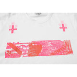 Cavempt Ce Cav @ Empt C.E Fluorescent Pink Cross Couple Short Sleeve T-shirt Men and Women