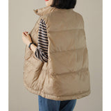 Women Winter Coats Puffer down Vest Stand Collar down Vest Female Temperament down Jacket