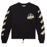 Off White Sweatshirts Men's Round Neck plus Size Casual Sweatshirt plus Size Retro Sports Owt