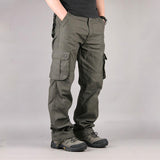 Baggy Cargo Pants for Men Spring and Autumn Overalls Men's Outdoor Casual Trousers Multi-Pocket Pants Loose Straight Casual Pants