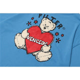 Men's T Shirt Summer Casual Tops Cartoon Bear Printed Short Sleeve T-shirt Men's round Neck Half Sleeve Boyfriend Harajuku Style Trendy Loose