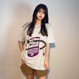 Cavempt CE Cave @ MPT C.E Flocked Printed Lightweight Wide Version Mobile Phone T-shirt Short Sleeve
