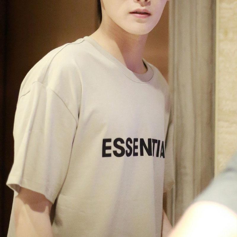 Fog T Shirt Summer T Shirt Letter Short Sleeve Tshirt Men's Trendy Large Size Retro Sports Casual Fashion Fear Of God essential