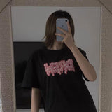 Justin Bieber Drew House T shirt ShortSleeved Tshirt Men and Women Trendy Fog High Street Loose