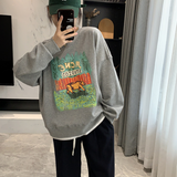 Diana Harvard Sweatshirt Autumn Calf Cartoon Letter Print