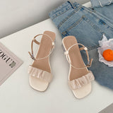 Nude Block Heel Sandals