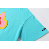 Men's T-shirt Summer Casual Tops Printed Short-Sleeved T-shirt Men's Half Sleeves Pullover Idle Style Trendy Loose Half-Sleeved T-shirt