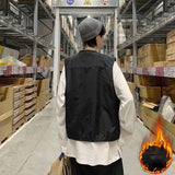 Men Utility Vest Work Zipper Tactical Work Vest Slim Pocket Jacket I Tooling Tactical Vest Hee Vest Jacket