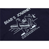 Men T Shirt Summer Casual Tops Men's Clothes Summer Wear Vintage Men's round Neck Short Sleeve Casual Loose Cartoon Bear Printed T-shirt