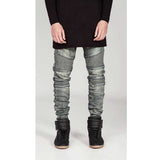 J Shaped Jeans New Men's Jeans 3D Cutting Slim Elastic Skinny Pants Motorcycle