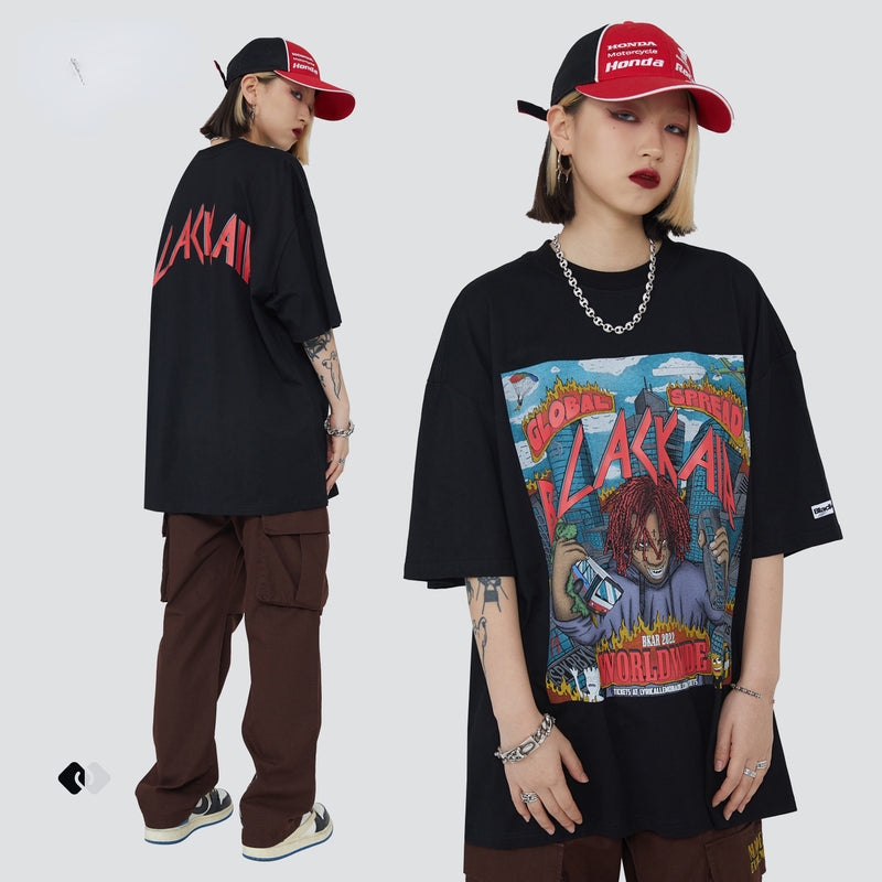 Blackair T Shirt Summer round Neck T-shirt