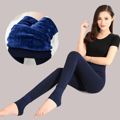 Women Legging Autumn and Winter Thickening Velvet Padded Leggings Women's High Waist One-Piece Trousers