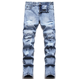 J Shaped Jeans Men's Pants Trendy Slim Denim Straight-Leg Pants