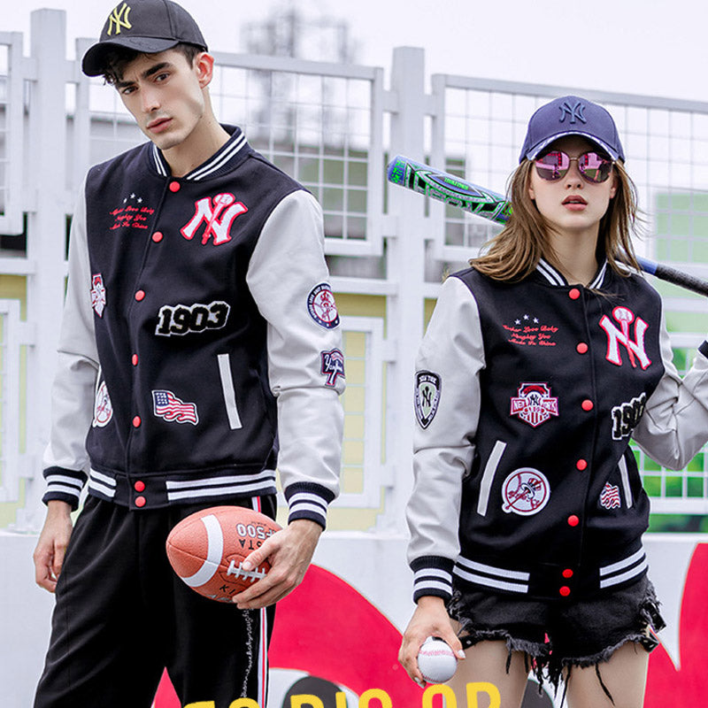 Yankee Letterman Jacket Outfit Senior Jackets Varsity Baseball College Coat Mlbny Spring Baseball Uniform Embroidered Jacket